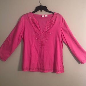 Pretty in pink spring shirt